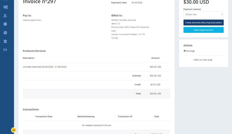 How to Pay Invoices in the Client Area